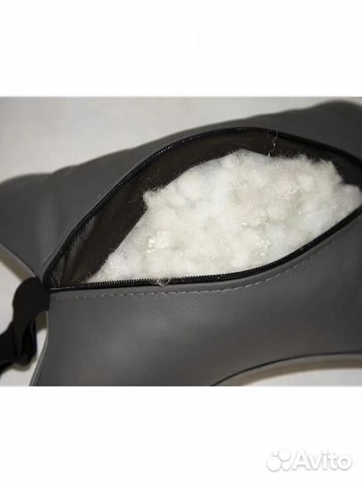 Подушка косточка Mitsubishi серая кожа