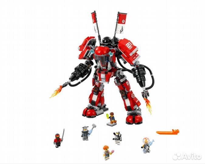Конструктор Ниндзя Огненный робот Кая 4025