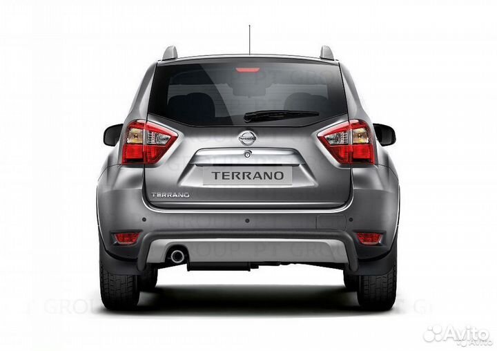 Защита заднего бампера на Nissan Terrano с 2014