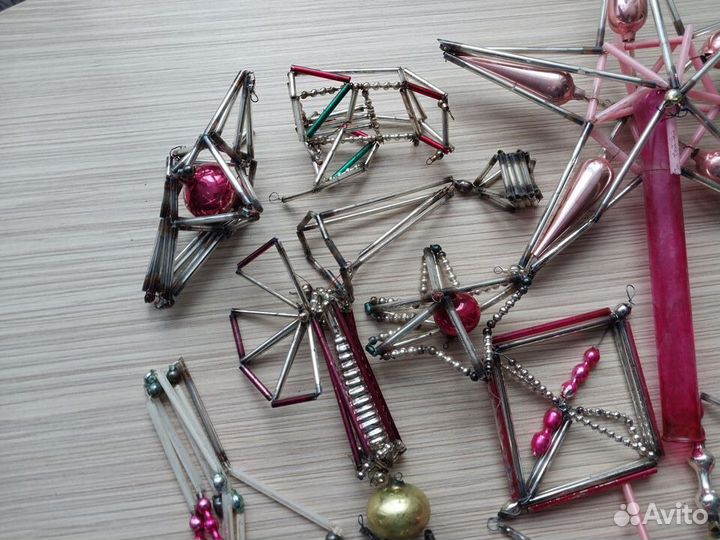 Ёлочная игрушка на ёлку СССР. Стеклярус