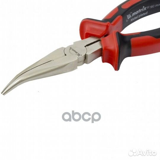 Длинногубцы nickel, 160 мм, изогнутые никелиров