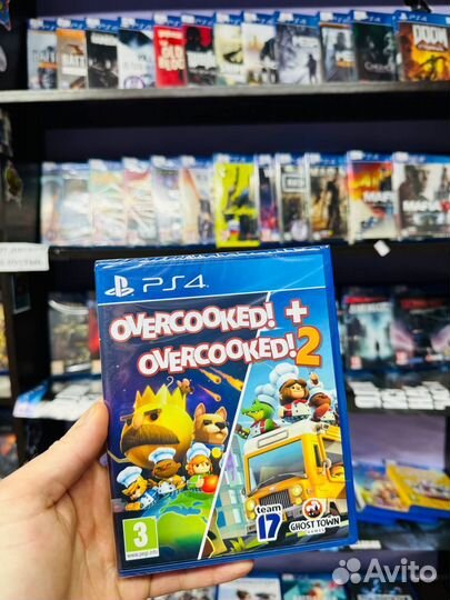 Overcooked 1 + 2 ps4 новый в плёнке