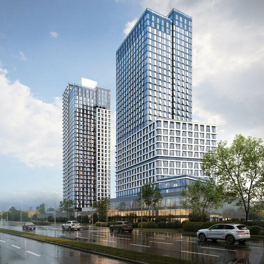 1-к. апартаменты, 44,5 м², 10/35 эт.