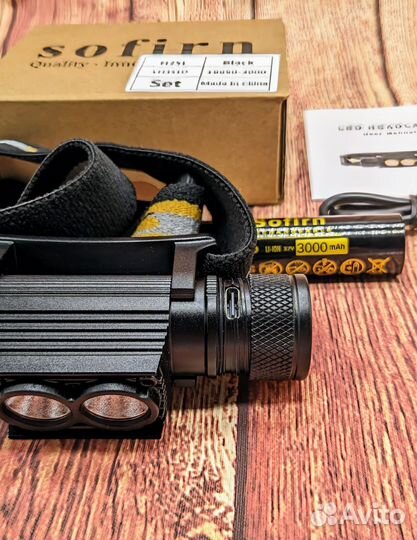 Налобный фонарь Sofirn H25L + АКБ 3000mAh