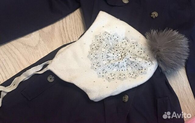 Шапка chobi Кашемир лама Svarovski