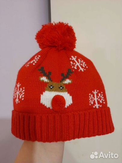 Новая новогодняя шапка 1-3 года