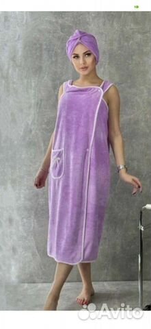 Набор для бани халат с чалмой