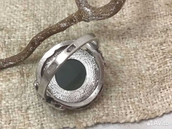 Перстень со вставкой. Серебро 925 пр. СССР