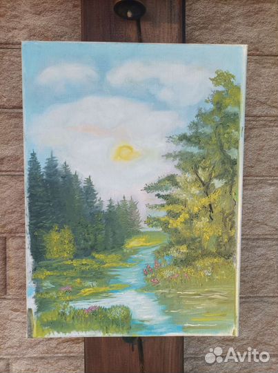 Картина акварель холст