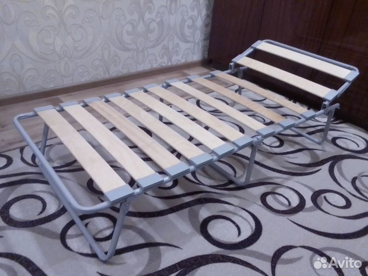 Детская раскладушка с матрасом на ламелях