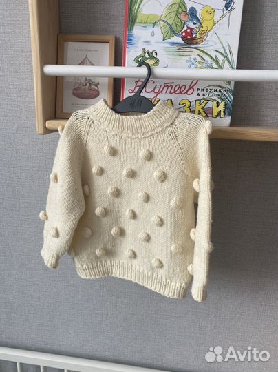 Свитер 86 для девочки ручная работа