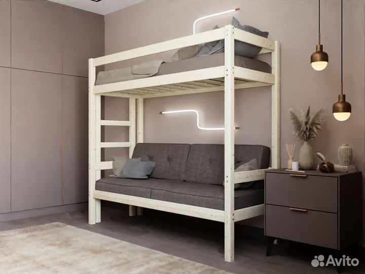 Кровать чердак с диваном детская