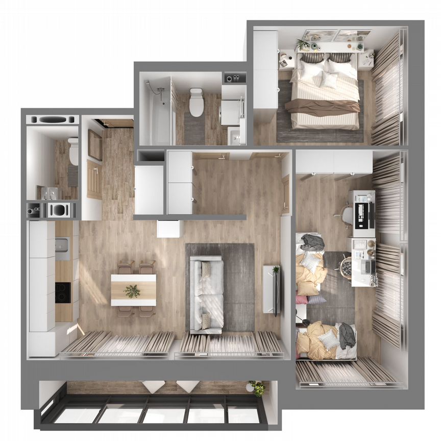 2-к. квартира, 62,5 м², 14/23 эт.