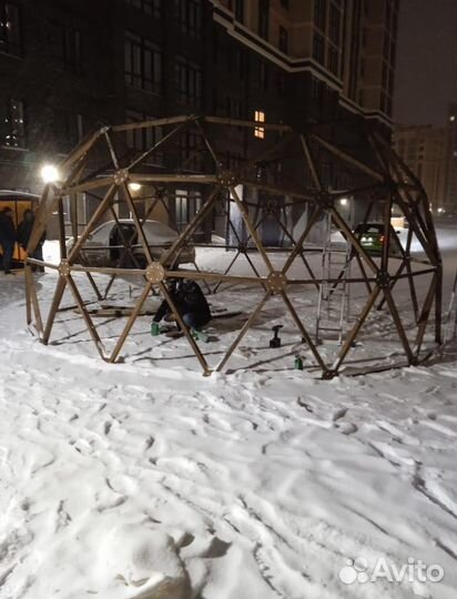 Шатер для глэмпинга, геокупол