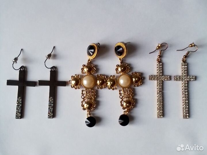 Серьги кресты