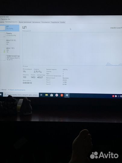 Материнская плата с процессором и видеокартой
