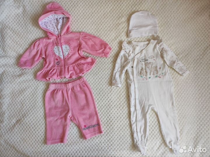 Большая коробка вещей для девочки 62-74