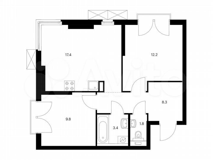 2-к. квартира, 52,9 м², 13/13 эт.