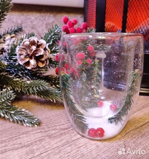 Термокружка новогодняя новая набор 2шт