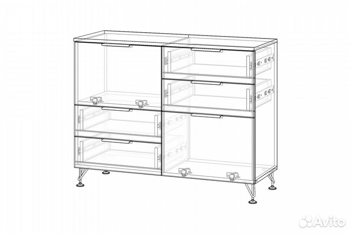 Тумба лофт 100-38