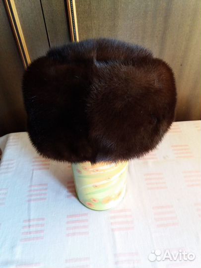Шапка женская,норка, цв.коричневый,новая