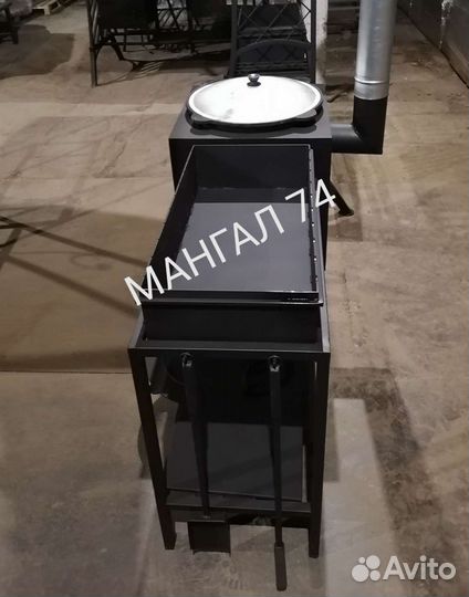 Мангал с печью + казан 16л