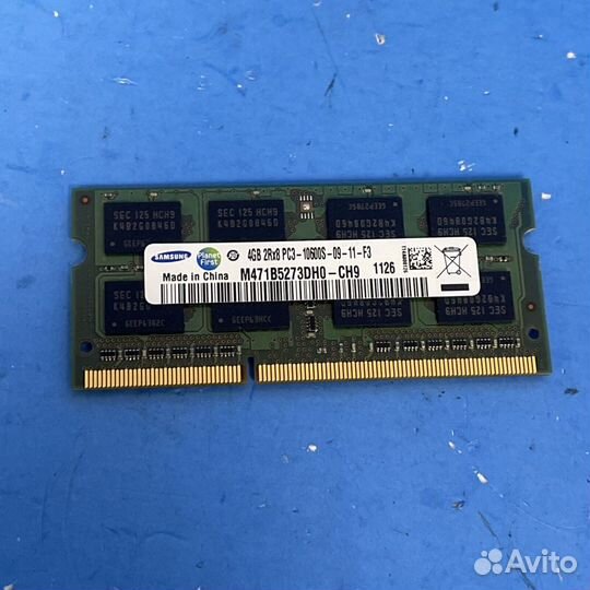 На ноутбук Samsung 4GB DDR3 1333 Mhz 4гб ддр3