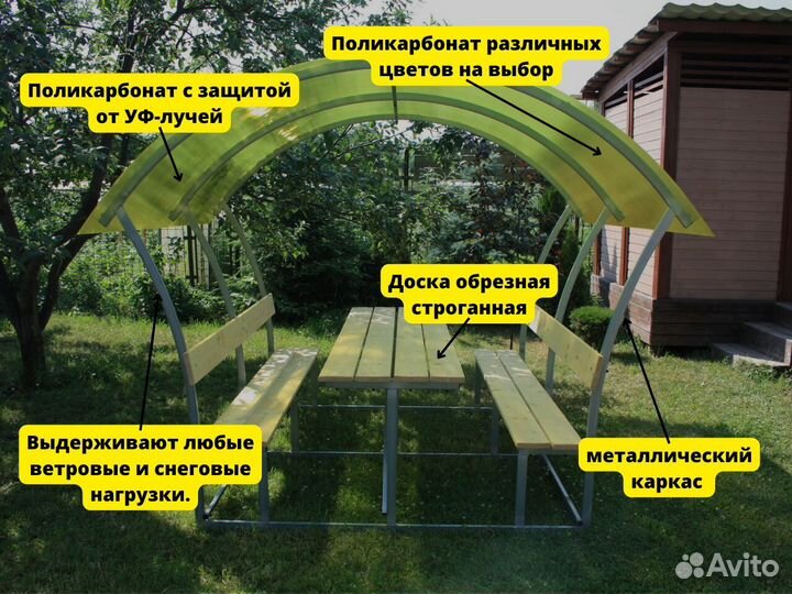 Беседка садовая из поликарбоната