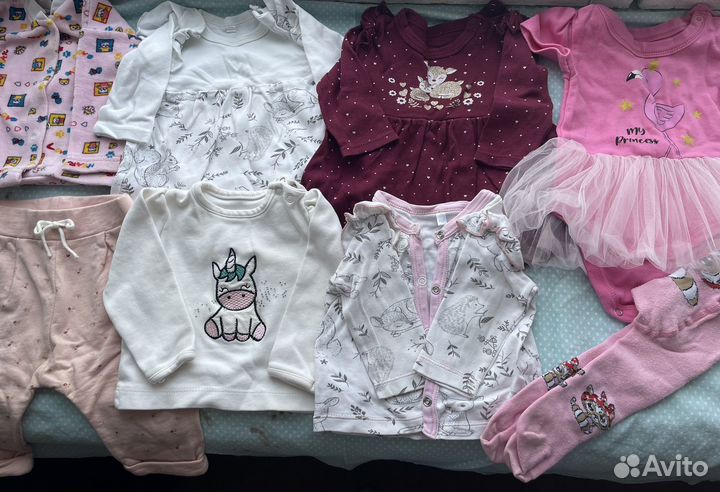 Детские вещи пакетом на девочку р.62;68;74