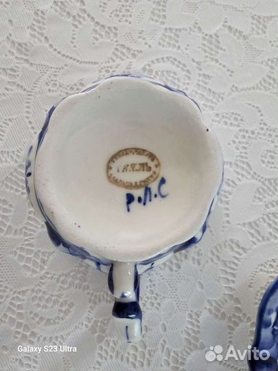 Чайная пара.Гжель