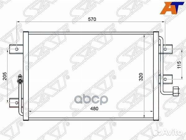 Радиатор кондиционера Fiat Albea 02-12 / Palio