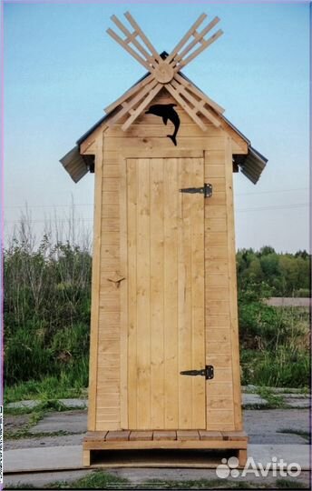 Дачный туалет с декором и установкой WTQ