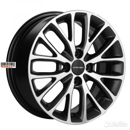 Khomen Wheels KHW1506 6x15 4x100 ET37 Dia60.1 Blac