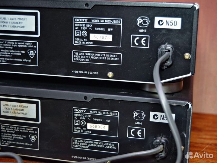 Минидисковая дека Sony MDS-JE530