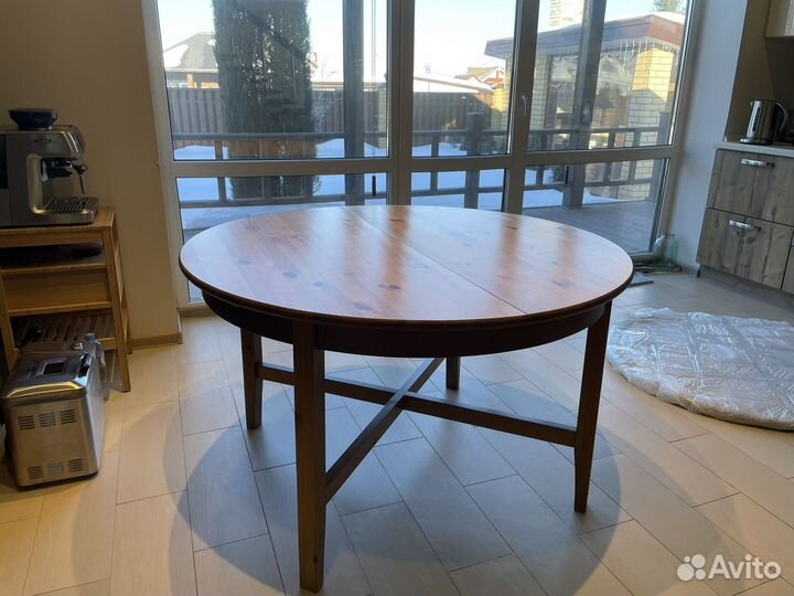 Стол IKEA лексвик массив дерева + 4 стула