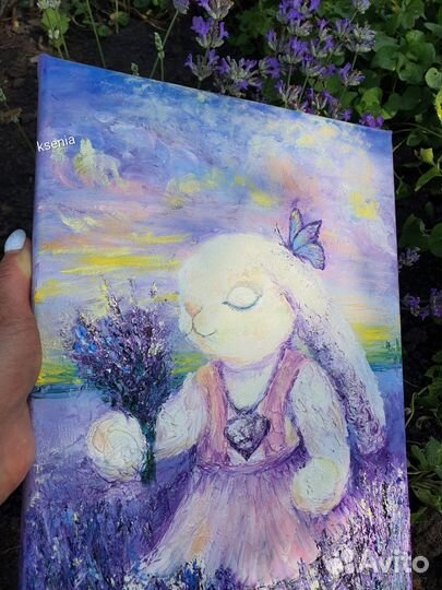 Зайка картина маслом