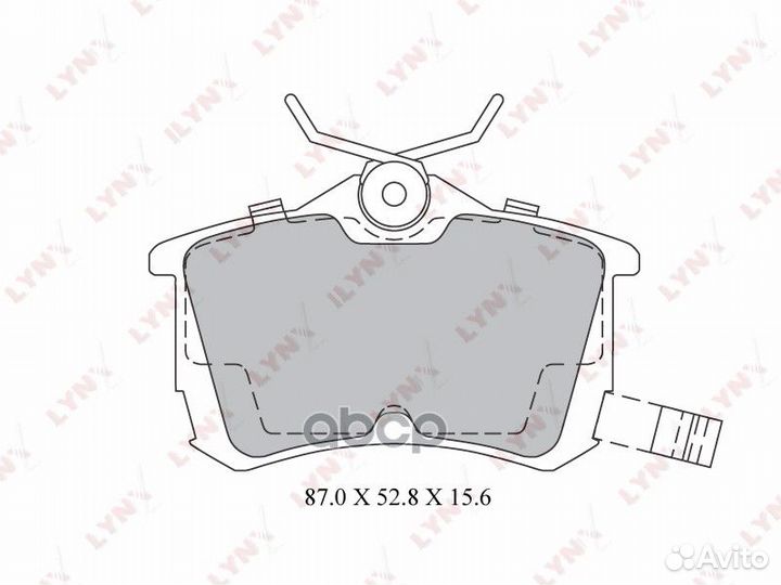 Колодки тормозные дисковые зад bd3425 lynxauto