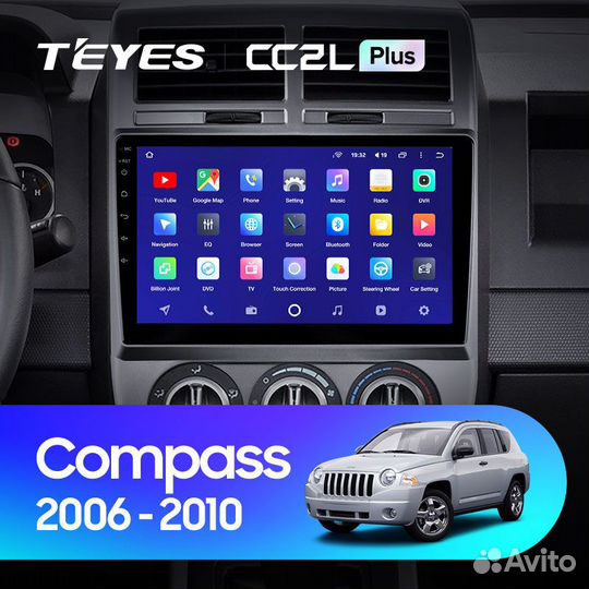 Магнитола Teyes Jeep Compass CC2L +