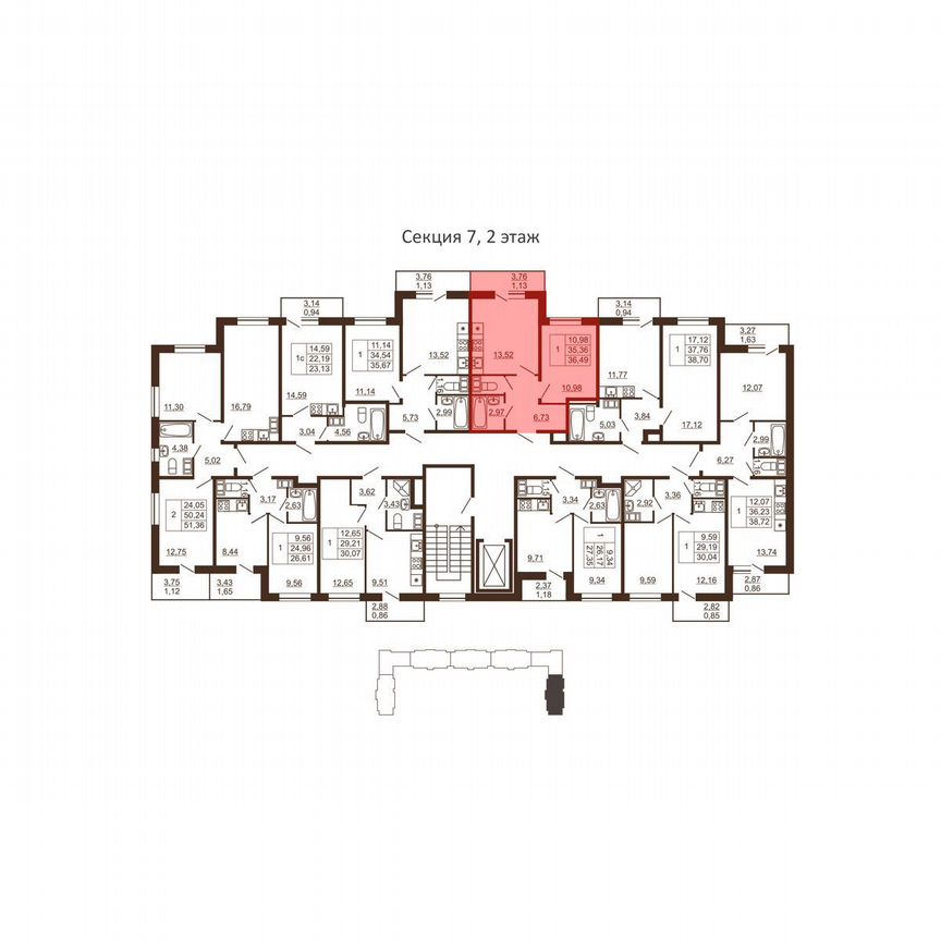 1-к. квартира, 36,5 м², 6/6 эт.