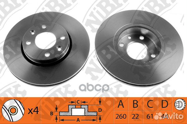 RN1187-nibk диск тормозной передний Nissan Mic