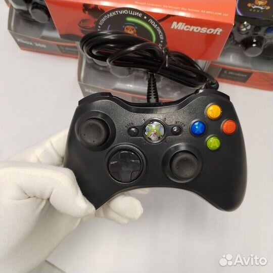 Геймпады xbox 360 чёрные новые