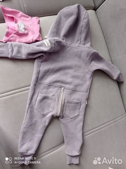 Комбинезон из футера с начесом 80 86