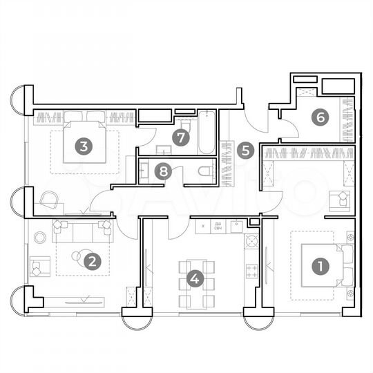3-к. апартаменты, 98,3 м², 24/29 эт.