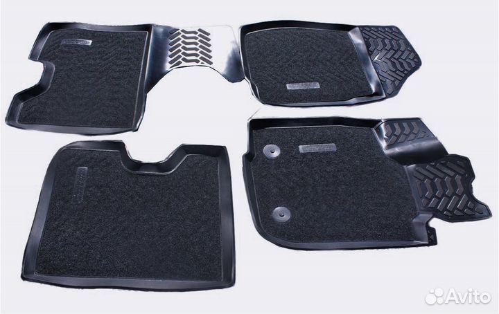 Коврики Hyundai Solaris I (2010-17) салон (3D) soft (Крепеж2)