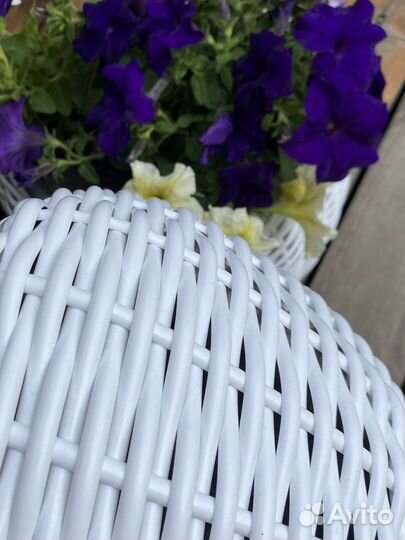 Комплект кашпо из искусственного ротанга 12л и 5л