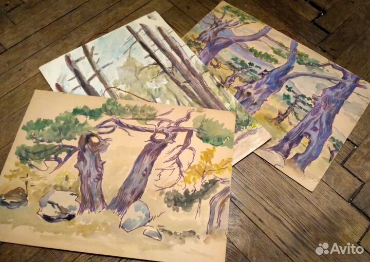 Картины, акварель, неизвестный художник