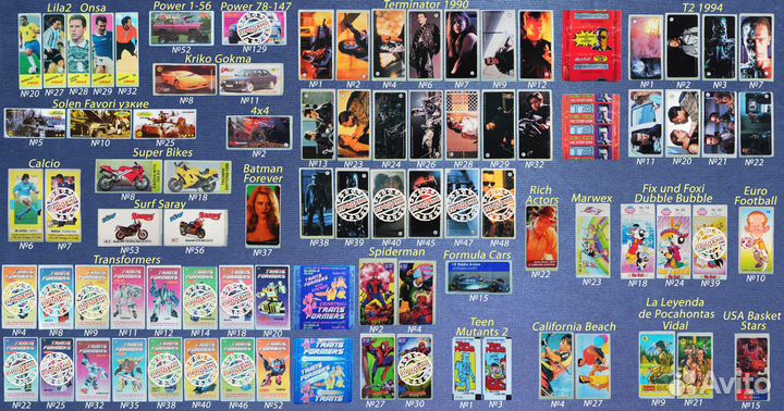 Наклейки из жвачки Terminator, Power и др.+Альбомы