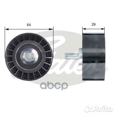 Ролик привода грм обводной gates T42170 T42170