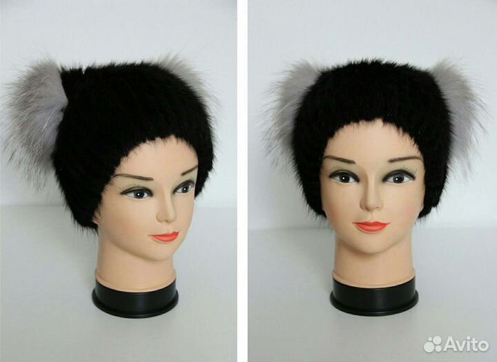 Шапки женские новые норка,кролик рекс