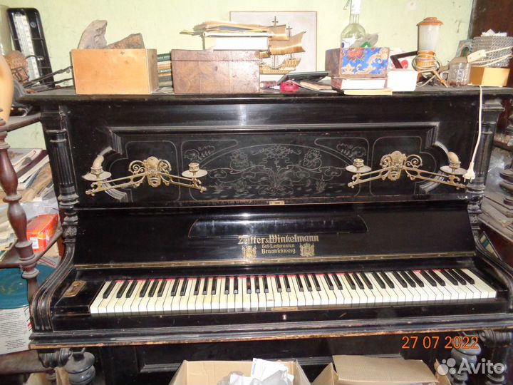 Старинное немецкое пианино Zeitter Winkelmann
